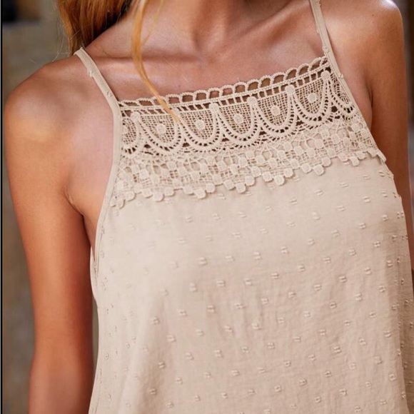 Boho Swiss Dot Lace Top Blouse Shirt - Picture 6 of 7